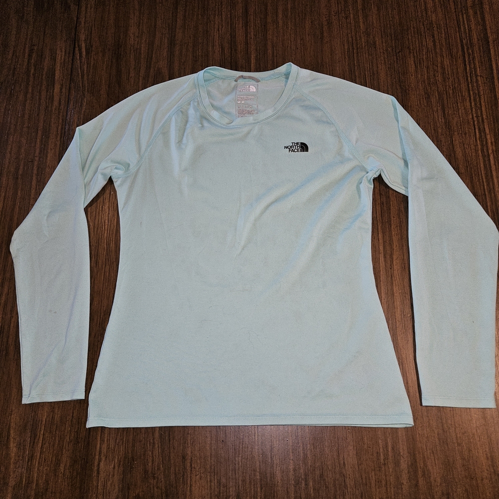 The North Face Women's Light Blue Long Sleeve Top Size M